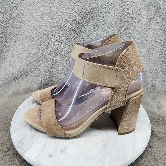 Pedro Garcia Shoes Womens Size EU 37 US 6.5 Tan Heel Sandals *GUC*
